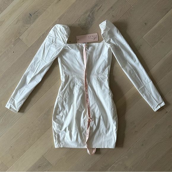 oh polly white long sleeve corset mini dress - Picture 2 of 4